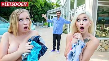 Reproduzir Anjos trapaceiros - (bailey brooke, kiara cole e logan long) o marido traidor está transando com suas novas vizinhas sexy