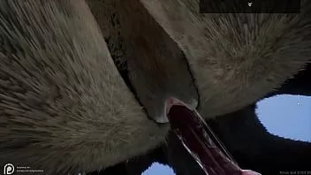 Play Game furry wild life werewolf man sex fox woman in valley