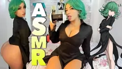 تشغيل Intense Anime Porn: Tatsumaki Cosplay الأذن لعق وإغاظة
