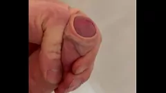 Play Stroking My Massive Monster Cock in the Shower - Intense Masturbation